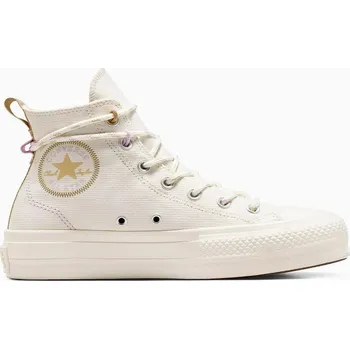 Dámská zimní obuv boty Converse Chuck Taylor All Star Lift Platform Jacquard Hi - A08767/Egret/Utility Sunflower 40