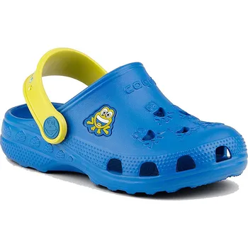 Dívčí pantofle boty Coqui 8701/Little Frog - Royal/Citrus 22/23