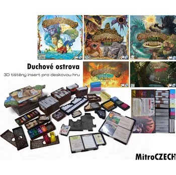 Příslušenství k deskovým hrám MitroCZECH Duchové ostrova + Oživlá příroda - insert pro hru Barva: Barevná, Oživlá příroda: Pouze upgrade