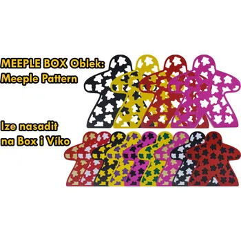 Příslušenství k deskovým hrám Miska Meeple Barva: Fialová, Design: Meeple Pattern