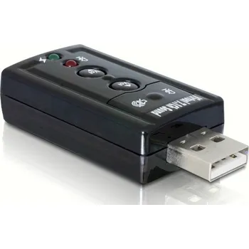 Elektrická zásuvka Delock 61645 61645 USB 2.0 / jack audio adaptér [1x USB 2.0 zástrčka A - 2x jack zásuvka 3,5 mm] černá
