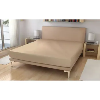 Prostěradlo Polášek Nepropustné napínací jersey prostěradlo bílá káva Bavlna, polyuretanový zátěr, 60/120 cm