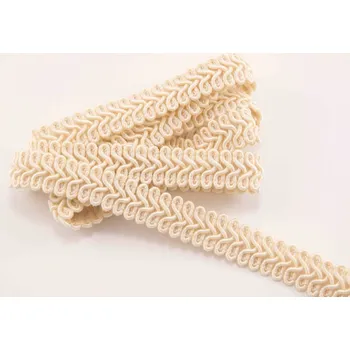 Galonový prýmek - smyčky - smetanová - šíře 1,5 cm
