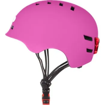 Cyklistická přilba Bezpečnostní helma s LED BLUETOUCH HELMET M Růžová