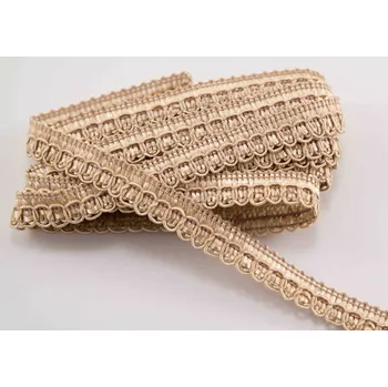 Galonový prýmek - s obloučky - béžová - šíře 1 cm