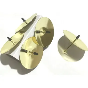 Svícen Kovový bodec na svíčku zlatý 6 cm, s/4