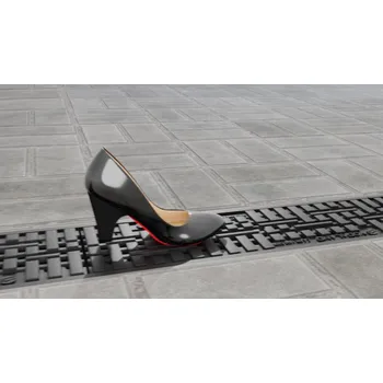 Odvodňovací plastový žlab VODALAND BASE B125 s plastovou mříží 1000 x 156 x 95 mm