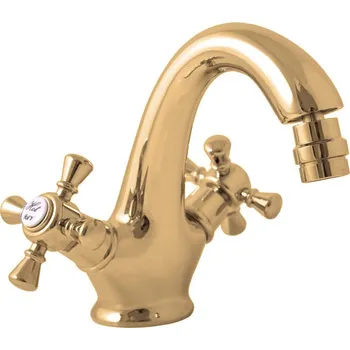 MORAVA RETRO - Bidetová baterie s výpustí, Zlatá lesklá MK343.0KZ, RAV Slezák Barva: ZLATÁ - lesklá, Rozměr: 3,8"