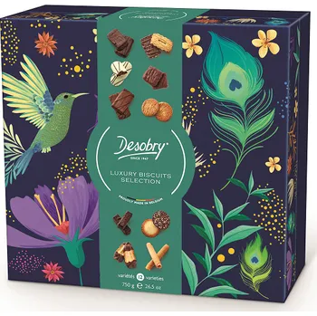 Čokoláda Belgické sušenky Desobry - Směs s květinovým motivem, 750 G