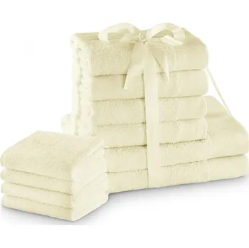 Sada bavlněných ručníků AmeliaHome AMARI 2+4+4 ks ecru, velikost 2*70x140+4*50x100+4*30x50