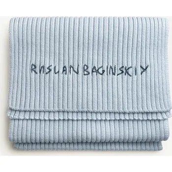 Vlněná šála Ruslan Baginskiy SKR075/077.MW.FL.CD24 modrá 50X, vel. ONE SIZE