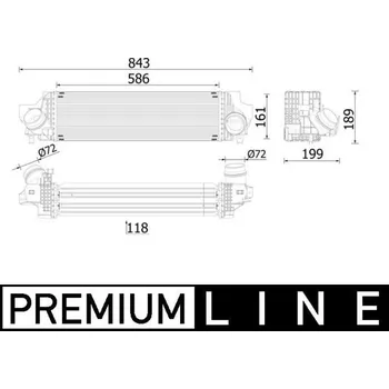 Chladič motoru Chladič turba MAHLE CI 610 000P