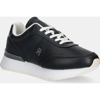 Pánské tenisky Kožené tenisky Tommy Hilfiger CHIC FASHION RUNNER FW0FW08695 černá 99X, EUR 41