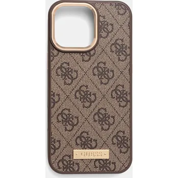 Pouzdro na mobilní telefon Obal na telefon Guess iPhone Pro Max 16 GUHMP16XU4GPRW hnědá 88X, vel. ONE SIZE