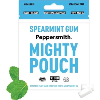 Bonbon Peppersmith žvýkačky - Máta kadeřavá, mighty pouch, 50 g Bez cukru, slazeno pouze xylitolem
