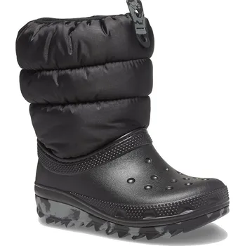Dívčí sněhule boty Crocs Classic Neo Puff Boot K - Black 29/30