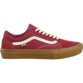 Pánská obuv boty Vans Skate Old Skool - Red/Gum 44.5