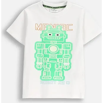 Chlapecké tričko Dětské bavlněné tričko Coccodrillo bílá barva, s potiskem, X-RAY VISION BOY KIDS ZC5143202XBK 00X, vel. 104