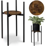 Stojan na květiny TORRE RUSTIC černý 60 cm