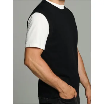 Pánský svetr Sinsay - Bavlněná svetr vesta - černá - 795FZ-99X - 795FZ-99X-2XL