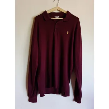 Pánské vínové tričko NEXT s dlouhými rukávy