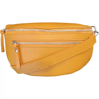 Ledvinka Vera Pelle kožená ledvinka velká hořčicová 1561- d36 žlutá