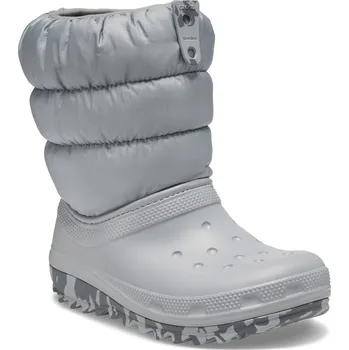 Dívčí sněhule boty Crocs Classic Neo Puff Boot K - Light Grey 29/30