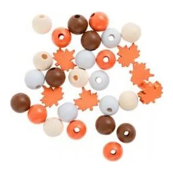 Set školních potřeb Drewniane koraliki jesienne 16mm 30szt