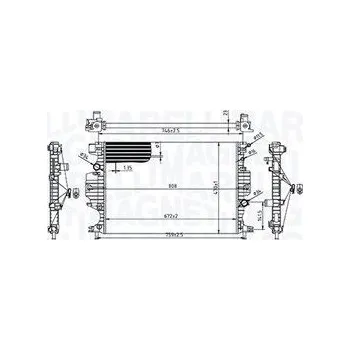 Chladič motoru Chladič, chlazení motoru MAGNETI MARELLI BM2159