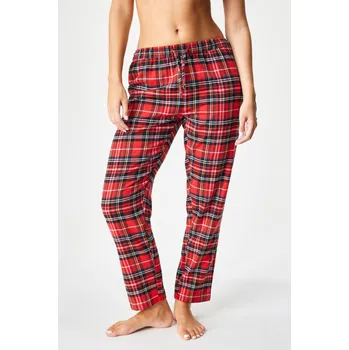 Dámské pyžamo Astratex Flanelové pyžamové kalhoty Winter Evenings červená XXXL