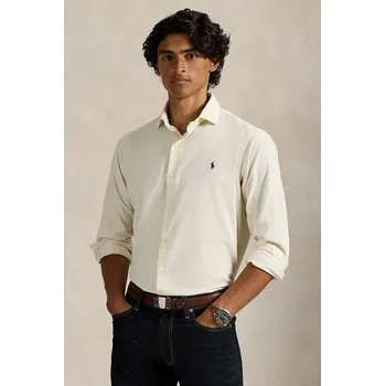 Pánská košile Bavlněná košile Polo Ralph Lauren 710P00518 béžová 01X, vel. S