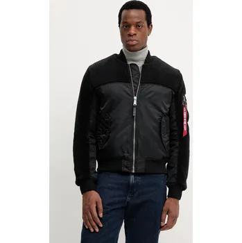 Pánský bomber Bomber bunda Alpha Industries černá barva, přechodná, 258118.03 99C, vel. S
