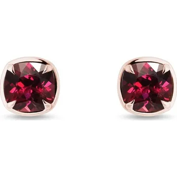 Náušnice Náušnice z růžového zlata s rhodolity KLENOTA