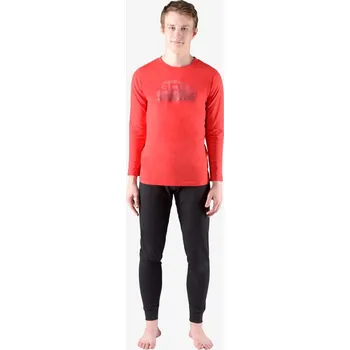 Chlapecké pyžamo GINA dětské pyžamo dlouhé chlapecké 69003P - červená černá - 140/146