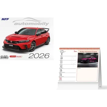 Kalendář Kalendář 2026 stolní mini Automobily
