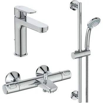 Sprchový set IDEAL STANDARD - CeraTherm Sprchový set s termostatem a umyvadlovou baterií, 3 proudy, chrom BC984AA