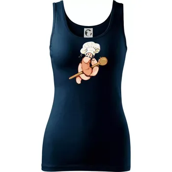 Dámské tričko Žížala kuchař (Alexis Citrine) - Dámské tílko - L ( Námořní modrá (velmi tmavá - téměř černá) )