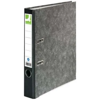Pákový pořadač Q-Connect - A4, kartonový, 5 cm, mramor, černý hřbet, 1 ks