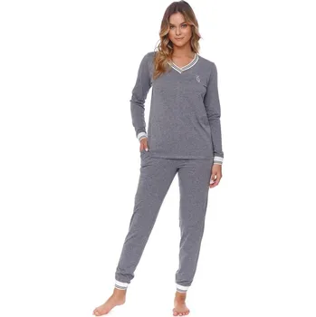 Dámské pyžamo Dámské pyžamo Queen Crown šedé - M