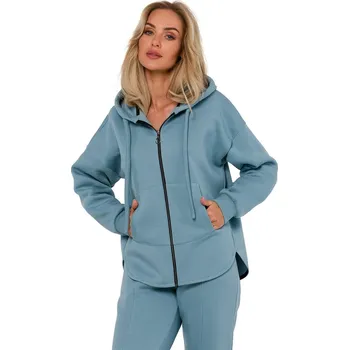 Dámská mikina Dámská pletená mikina se zipem a klokaní kapsou, L/XL i240_184715_2:L/XL