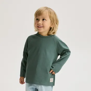 Reserved - Bavlněné tričko s dlouhými rukávy - petrolejová - 597FJ-67X - 597FJ-67X-104