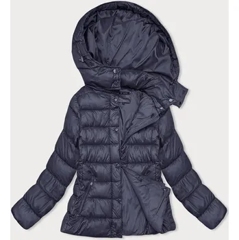 Dámská cargo bunda Tmavě modrá dámská prošívaná zimní bunda s kapucí, odstíny modré XL (42) i392_22552-53