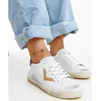 Dámské tenisky Solea bílé tenisky s efektem nošeného vzhledu, 40 i240_207284_2:40