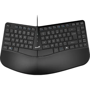 Klávesnice Genius Ergo KB-700 Klávesnice, drátová, ergonomická, Copilot klávesa, USB, 1,5m, CZ+SK layout, černá
