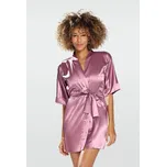 Saténový župan 90 starorůžový - XXL