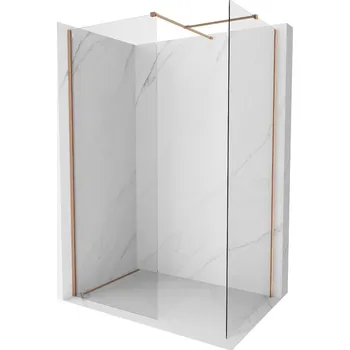 Mexen Kioto-X sprchová stěna Walk-in 120 x 70 cm, transparentní 10 mm, kartáčovaná měď - 800-120-202-65-00-070-X Sprchové stěny