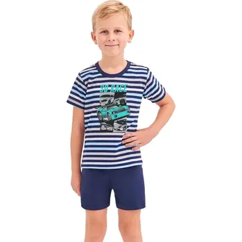 Chlapecké pyžamo Chlapecké pyžamo Max modré proužky - 92