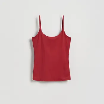 Dámské tričko Reserved - Hladký top na ramínka - červená - 465GA-33X - 465GA-33X-M