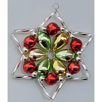 Vánoce Vánoční hvězdička Ø5cm - barevná