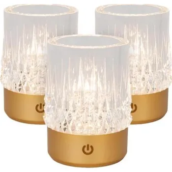 Lampička Lucide LILI - Nabíjecí stolní lampa - 3kusy - Ø 8 cm - LED stm. - 1x3W 2700K/3000K - zlatá/mosazná